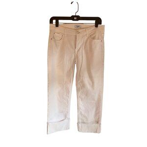 Kensie White Cropped Jeans Size 6/28 Cotton Blend Casual Womens Pants